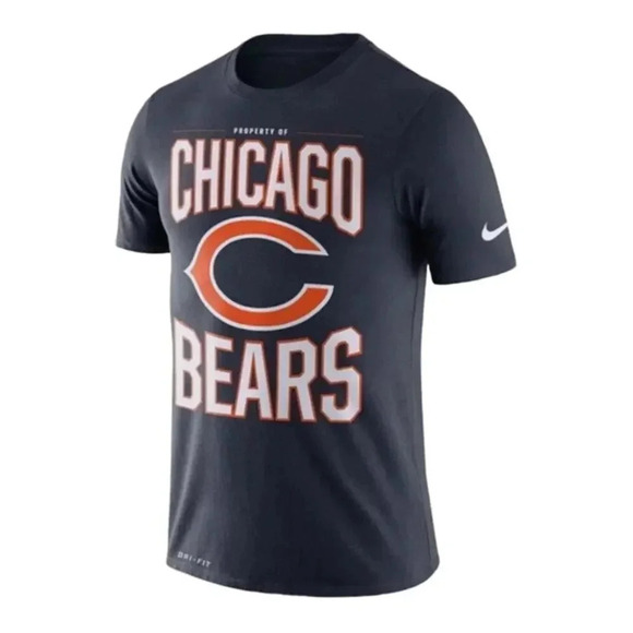 Nike Other - NEW Nike Dri-Fit NFL Chicago Bears Property Of Performance T-Shirt Navy Size M